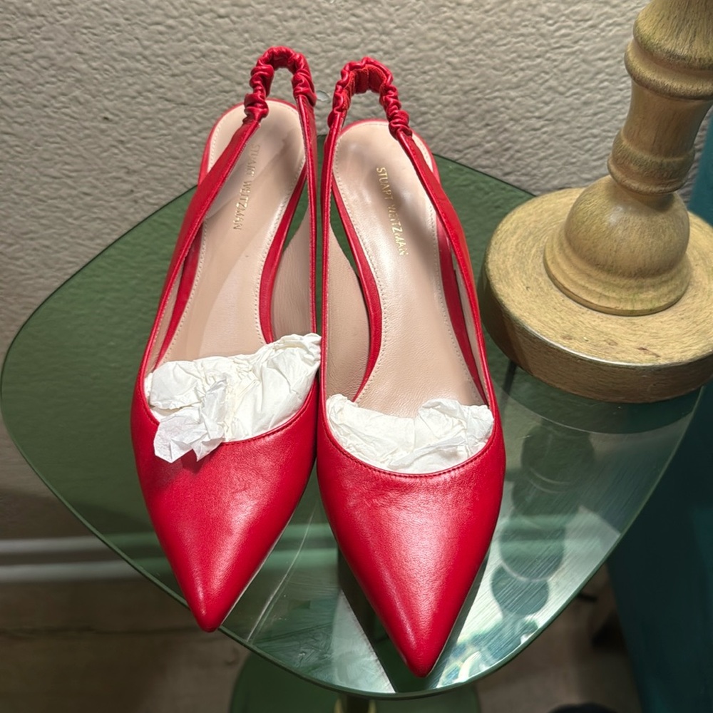 7.5 red stuart weitzman red heel